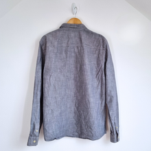 Load image into Gallery viewer, AllSaints Mens Shirt Linen Cotton Blend XL Light Blue Long Sleeves Chambray
