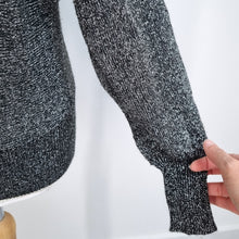 Load image into Gallery viewer, Vintage Richards Jumper Metallic Sparkle Embellished UK 14/16 Silver Grey Knit