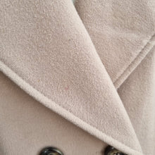 Load image into Gallery viewer, BM Collection Pea Coat UK 24 Beige Double Breasted Smart Camel Style Jacket