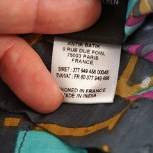 Load image into Gallery viewer, Antik Batik Blouse Top Shirred Smock Print Multicolour Turquoise Cotton Boho 12