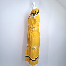 Load image into Gallery viewer, Vintage Tokyo Lyonette Dress Yellow Shirt Sundress Lined 40s Nautica Fits 8 10