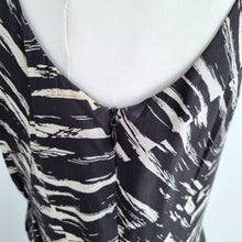 Load image into Gallery viewer, L. K. Bennett Dress 100% Silk Cocktail Shift Black Lined Cowl Neck Smart Size 10