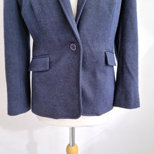 Load image into Gallery viewer, M&S Autograph Blazer Wool Blend Jacket UK 10 Navy Smart Tailored Office Classic