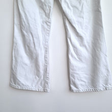 Load image into Gallery viewer, Zara Jeans Off-White UK 14 Kick Flare High Rise Ankle Denim Summer Trousers EU42