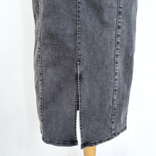 Load image into Gallery viewer, Free People Denim Skirt Midi Black Pencil Slit Pockets We The Free Jeans W 30