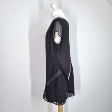 Load image into Gallery viewer, Principles Party Dress Black UK 14 Beaded Sparkly Lined Chiffon Cocktail Sequins