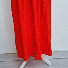 Load image into Gallery viewer, M&S Midi Dress Red Button Down 16 Long Milkmaid Shirred Waist Boho Casual A Line