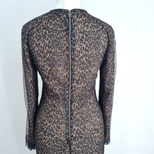 Load image into Gallery viewer, AllSaints Dress Leopard Print Tulle Kiara Linleo Party Long Sleeves Grunge Small