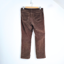 Load image into Gallery viewer, NYDJ Brown Corduroy Jeans Trousers Straight Leg Size UK 14 Stretch Cotton