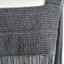 Load image into Gallery viewer, Zara Lurex Kaftan Dress Sparkly Sheer Midi Black Long Sleeves Party Boho Medium