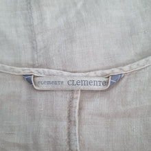 Load image into Gallery viewer, Elemente Clemente 100% Linen Top Size 1 UK 10 12 Beige Blouse Lagenlook Neutral