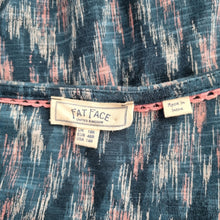 Load image into Gallery viewer, Fat Face Teal Dress UK 18 Pockets Casual Jersey Cotton Blend Skater Long Sleeves