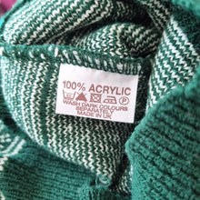 Load image into Gallery viewer, Dirty Harry Jumper Fair Isle Green Knit Retro Brighton Nordic Christmas Small