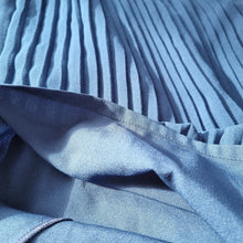 Load image into Gallery viewer, Therapy Dress Pleated Mini Peter Pan Collar UK 8 Colour Block Blue Yellow Lined