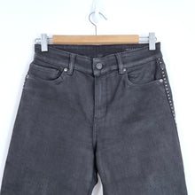 Load image into Gallery viewer, AllSaints Studded Black Jeans Miller Coated Waxed Skinny Grunge Cropped W 28