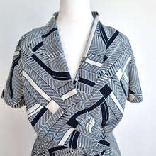 Load image into Gallery viewer, Paul Costelloe Dress Sheath Black Label Work Wiggle Pencil Abstract Print 8 XS