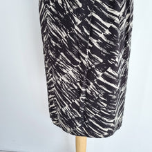 Load image into Gallery viewer, L. K. Bennett Dress 100% Silk Cocktail Shift Black Lined Cowl Neck Smart Size 10