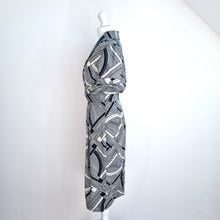 Load image into Gallery viewer, Paul Costelloe Dress Sheath Black Label Work Wiggle Pencil Abstract Print 8 XS
