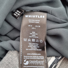 Load image into Gallery viewer, Whistles Dress Mini Animal Print Babydoll Smock Lined Grey Work Long Sleeves 8