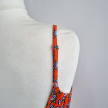 Load image into Gallery viewer, Boden Orange Floral Sundress UK 16 R Strappy Belted Summer Dress Beach Viscose