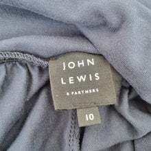 Load image into Gallery viewer, John Lewis Navy Jersey Midi Skirt UK 10 Blue Elastic Waist Stretch Soft A Line