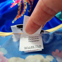 Load image into Gallery viewer, Vintage Afibel Dress Kaftan Maxi Blue Nylon Muumuu Coverup Blue Paisley 20 22