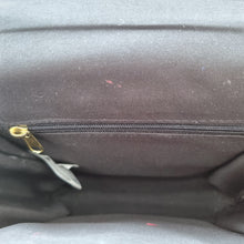 Load image into Gallery viewer, Harrods Black Crossbody Bag Gold Hardware Adjustable Strap Faux Leather Boxy