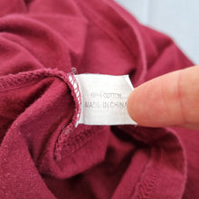 Load image into Gallery viewer, Hush Mini Dress Burgundy Smock 100% Cotton Babydoll Tunic Casual Jersey Red XS