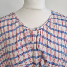 Load image into Gallery viewer, Anthropologie  Oversized Tunic Dress 14 Saturday Sunday Plaid Hi Lo Button Down