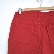 Load image into Gallery viewer, Seasalt Cornwall Albert Quay Crops Trousers Jeans Rust Red Capri Stretch Mid 12