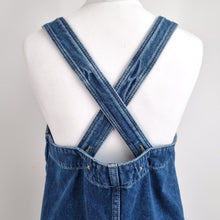 Load image into Gallery viewer, Fat Face Denim Dress Pinafore Dungaree Pockets Mini Crisscross Jeans Casual 8