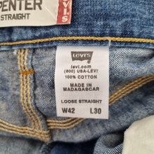 Load image into Gallery viewer, Levi's Carpenter Jeans Men's Loose Straight Mid Blue Utility Denim Size W42 L30