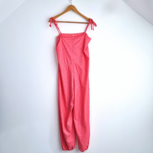 Load image into Gallery viewer, Vintage Jumpsuit Pink Adjustable Straps Romper Retro Summer Casual 70s Fits 8 10