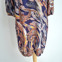 Load image into Gallery viewer, Monsoon Dress 100% Silk Tunic Paisley Print Pockets Party Shift Short Size 14