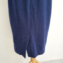 Load image into Gallery viewer, Boden Dress Shift Navy Blue Ribbed Pencil 3/4 Sleeves Work Occasion 12 Long