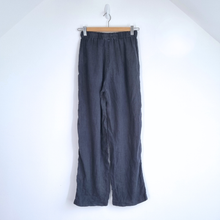 Load image into Gallery viewer, Arket Trousers 100% Linen XS Faded Black Pockets Wide Leg Relaxed High Rise