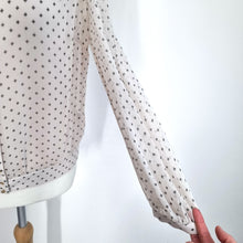 Load image into Gallery viewer, M&S Autograph Twinset Blouse UK 10 Chiffon Cream Ditsy Print Camisole Work