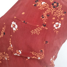 Load image into Gallery viewer, M&S Per Una Co-ord Midi Skirt Blouse Rust Brown Floral Print Set Occasion 20 22