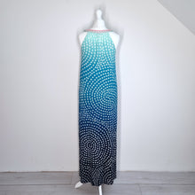 Load image into Gallery viewer, Monsoon Maxi Dress Jersey Small Ombre Blue Summer Pattern Holiday Cruise Grecian