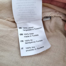 Load image into Gallery viewer, Elemente Clemente 100% Linen Top Size 1 UK 10 12 Beige Blouse Lagenlook Neutral