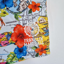 Load image into Gallery viewer, Franklin & Marshall Swimming Shorts Men Small Hawaiian Floral USA Map Lined