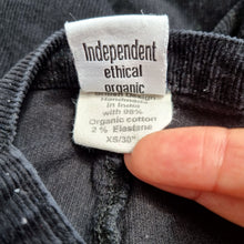 Load image into Gallery viewer, Lucy & Yak Corduroy Dungarees XS Black Organic Cotton Overalls Stretch Jumpsuit