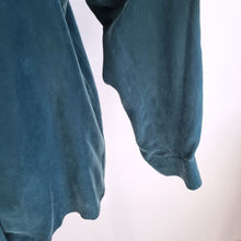 Load image into Gallery viewer, Vintage Monsoon Blouse 100% Silk Dark Green Embroidered Long Sleeves Boho Medium