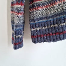 Load image into Gallery viewer, Mantaray Men's Jumper Fair Isle Pattern Wool Blend Chunky Knit Blue Pullover XL