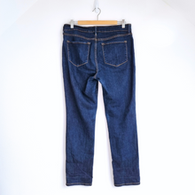 Load image into Gallery viewer, NYDJ Skinny Jeans Dark Blue Mid Rise Indigo Stretch Slimming UK 16 US 12 Petite