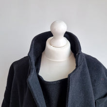 Load image into Gallery viewer, Vanessa Bruno Coat Black La Redoute Wool Cashmere Oversized Winter Limited 14