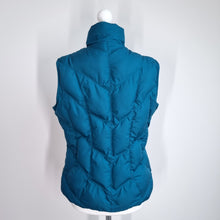 Load image into Gallery viewer, Per Una Padded Gilet Water Repellent M&S Small Teal Blue Quilted Puffer Vest Zip