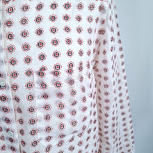 Load image into Gallery viewer, Vanessa Bruno Blouse Tunic UK 10 Paisley Print 100% Cotton Cream Red Top Boho