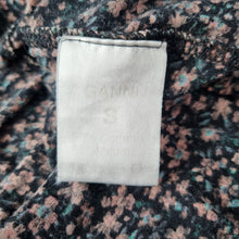 Load image into Gallery viewer, Ganni T-shirt Dress Floral Print Ditsy Black Pink Tunic Top Jersey Mini Small