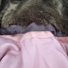 Load image into Gallery viewer, Vintage St Michael Wool Coat UK 12 Pink Faux Fur Collar 90s Oversized Pockets